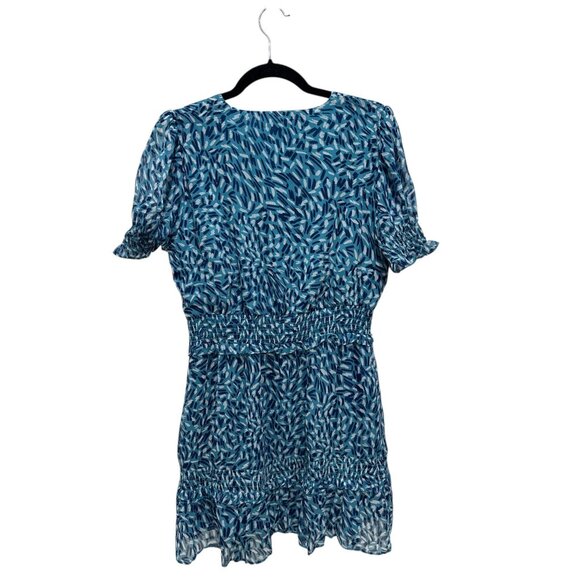 FRENCH CONNECTION Women Mini Mosaic Blue Dress MEDIUM - Picture 2 of 4